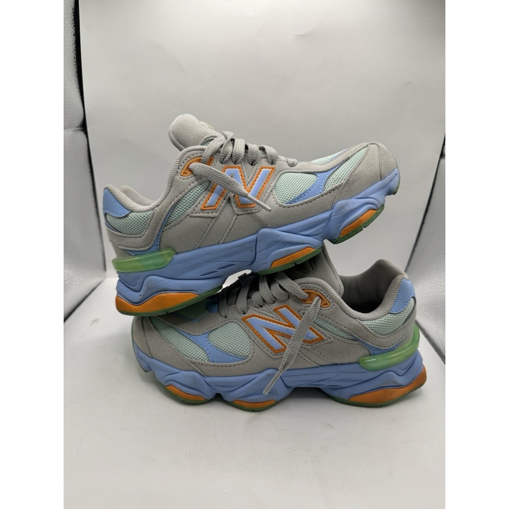 New Balance 9060 GC9060KN Sneakers US 4.5 Mesh Gray/Blue/Orange With Box